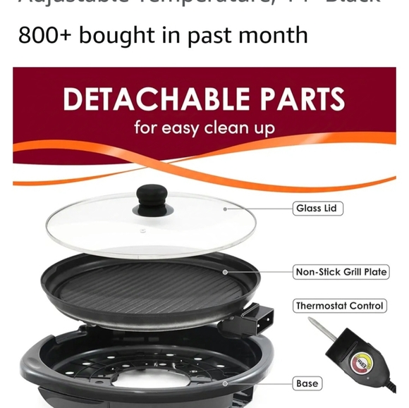 Electric tabletop grill non stick - Picture 1 of 6